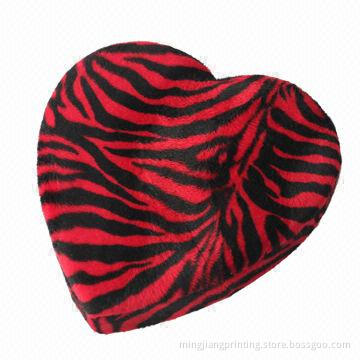Velvet Box in Heart Shape, Customized Sizes Welcomed